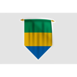 Gabon Flag Pennant Style 9 - DecalsHouse