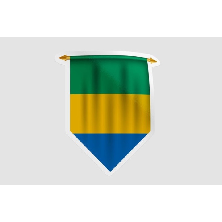 Gabon Flag Pennant Style 9 - DecalsHouse