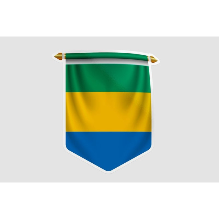 Gabon Flag Pennant - DecalsHouse