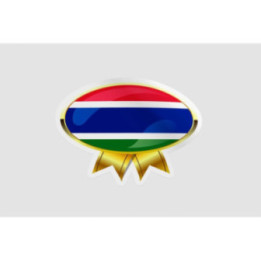 Gambia Flag Badge Style 2 - DecalsHouse