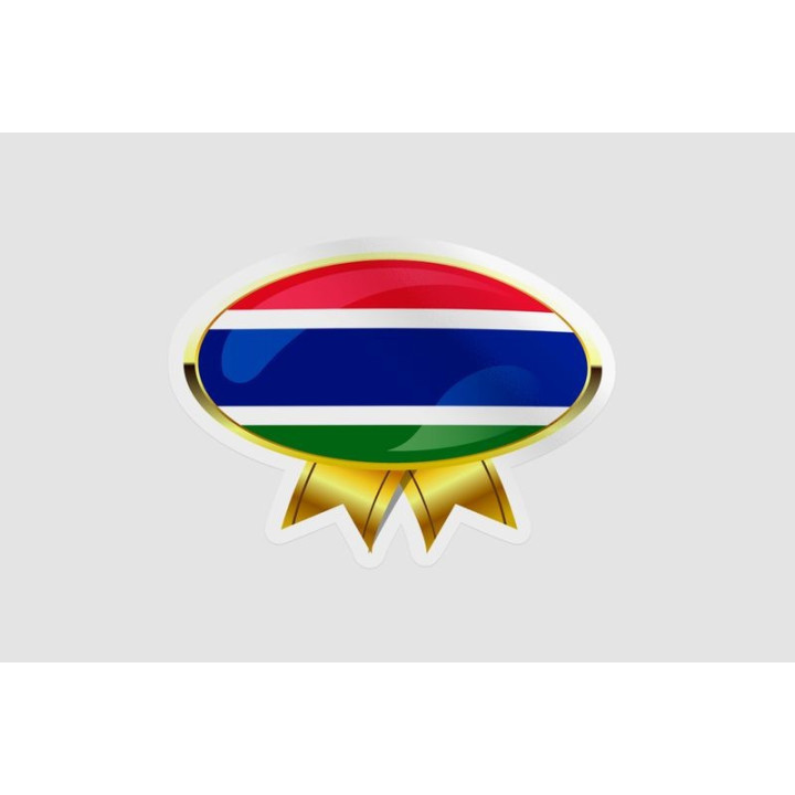 Gambia Flag Badge Style 2 - DecalsHouse