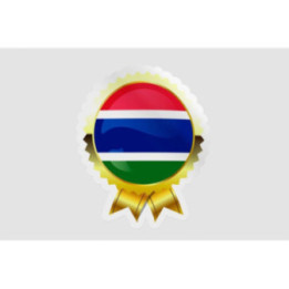 Gambia Flag Badge Style 3 - DecalsHouse
