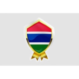 Gambia Flag Badge Style 4 - DecalsHouse