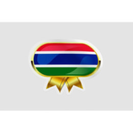 Gambia Flag Badge Style 5 - DecalsHouse