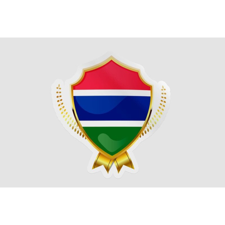 Gambia Flag Badge Style 6 - DecalsHouse