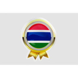 Gambia Flag Badge Style 9 - DecalsHouse
