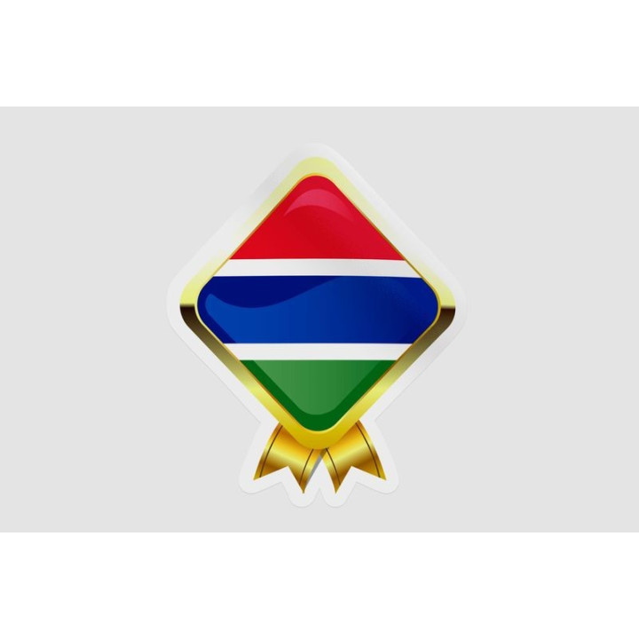 Gambia Flag Badge - DecalsHouse