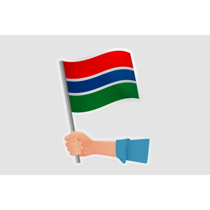 Gambia Flag Hand - DecalsHouse