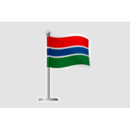 Gambia Flag Pole - DecalsHouse