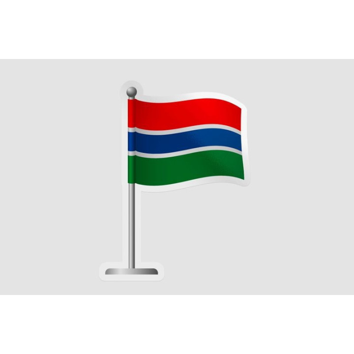 Gambia Flag Pole - DecalsHouse