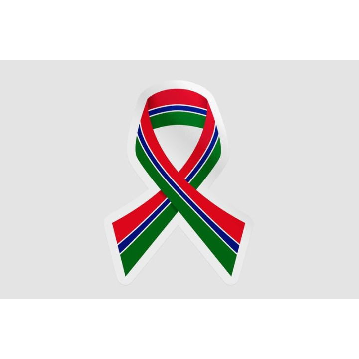 Gambia Flag Ribbon - DecalsHouse