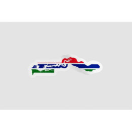 Gambia Map Flag Style 3 - DecalsHouse