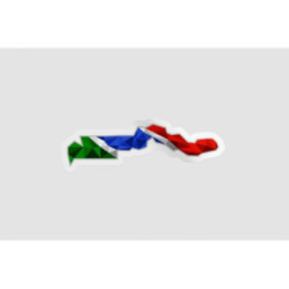 Gambia Map Flag Style 4 - DecalsHouse