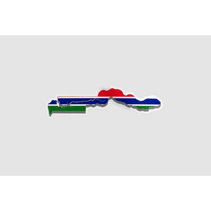 Gambia Map Flag - DecalsHouse