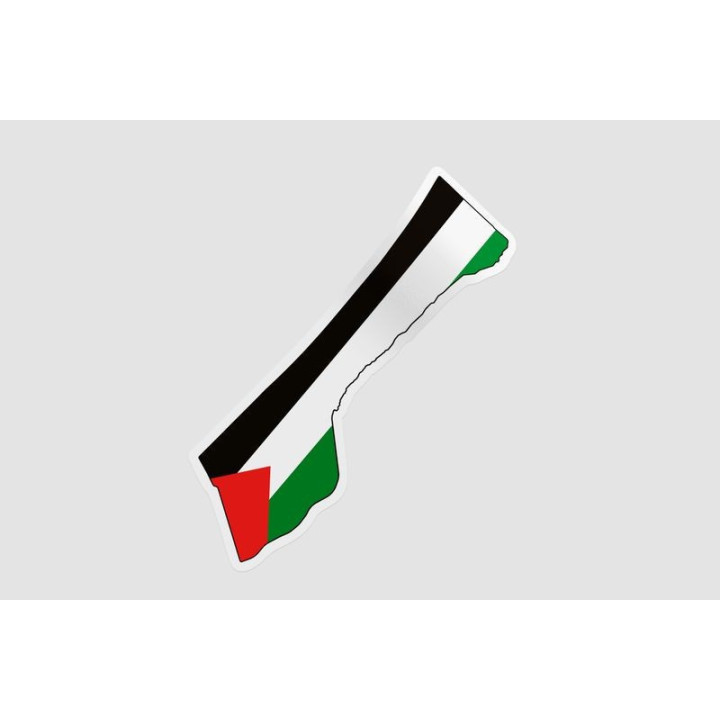 Gaza Map Flag Sticker - DecalsHouse