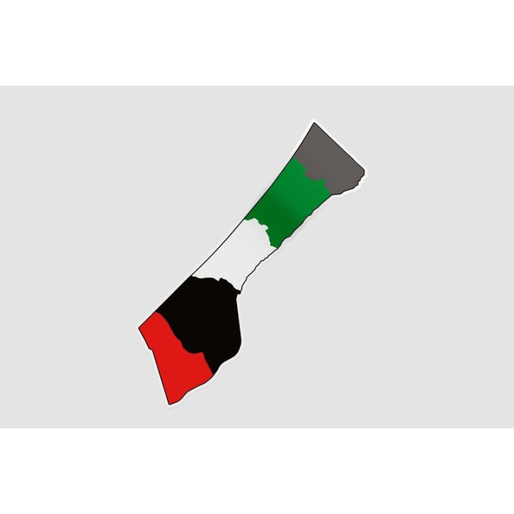 Gaza Map Style 11 Sticker - DecalsHouse