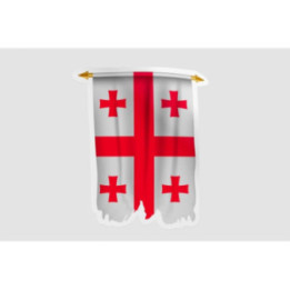 Georgia Flag Pennant Style 3 - DecalsHouse