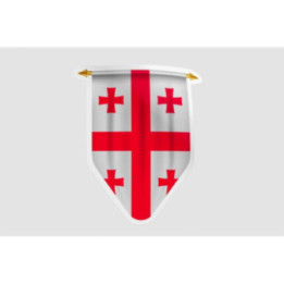 Georgia Flag Pennant Style 7 - DecalsHouse