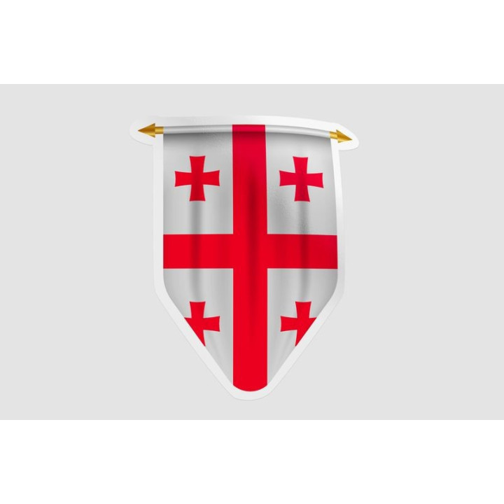 Georgia Flag Pennant Style 7 - DecalsHouse