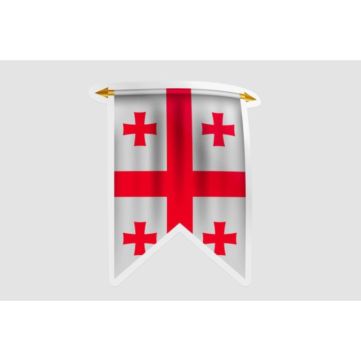 Georgia Flag Pennant Style 8 - DecalsHouse