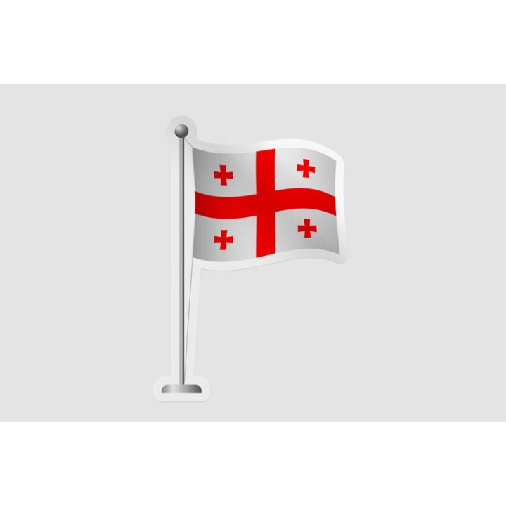 Georgia Flag Pole Style 2 - DecalsHouse