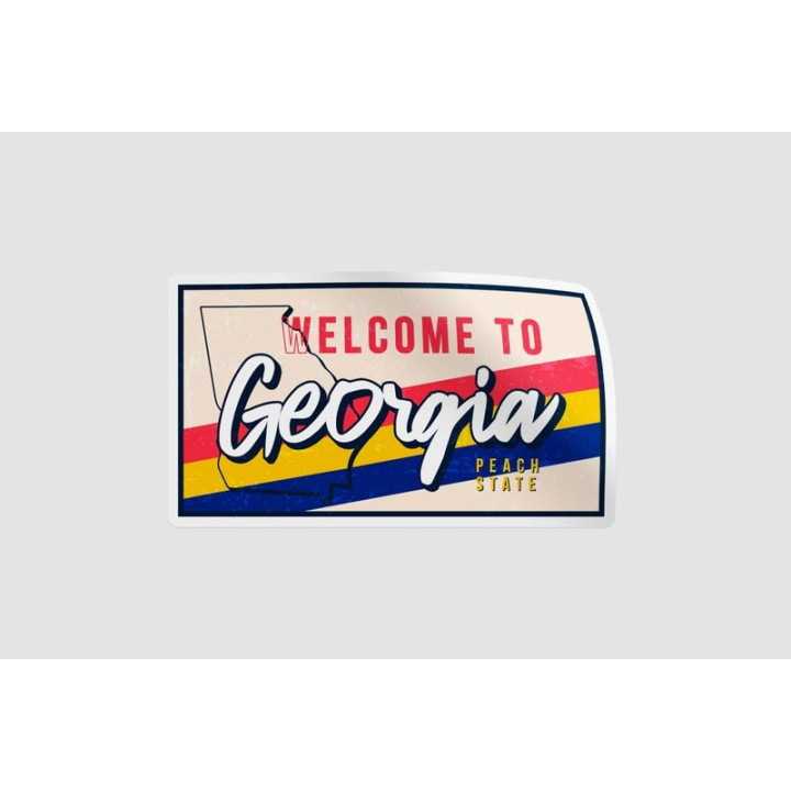 Georgia Flag Vintage - DecalsHouse
