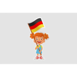 Germany Flag Girl Style 2 - DecalsHouse