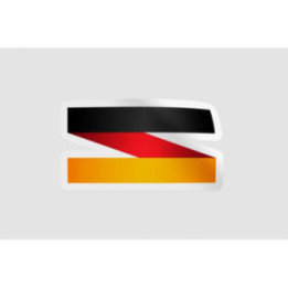 Germany Flag Icon Style 15 - DecalsHouse