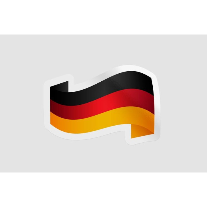 Germany Flag Icon Style 18 - DecalsHouse