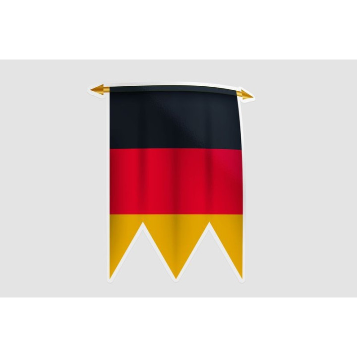Germany Flag Pennant Style 10 - DecalsHouse
