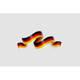 Germany Flag Ribbon Style 4 - DecalsHouse