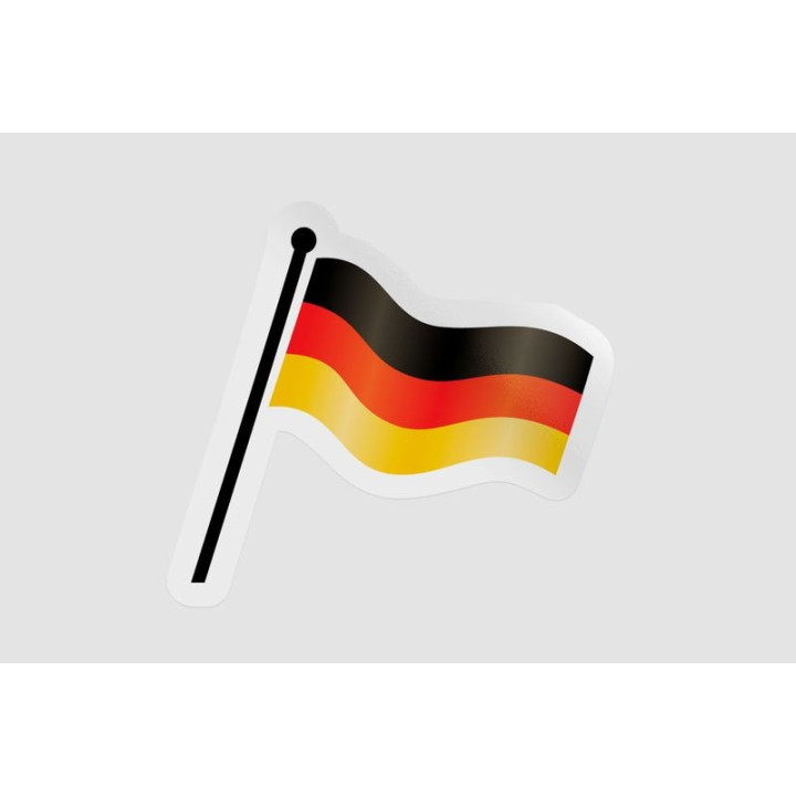 Germany Flag Waving Style 16 - DecalsHouse