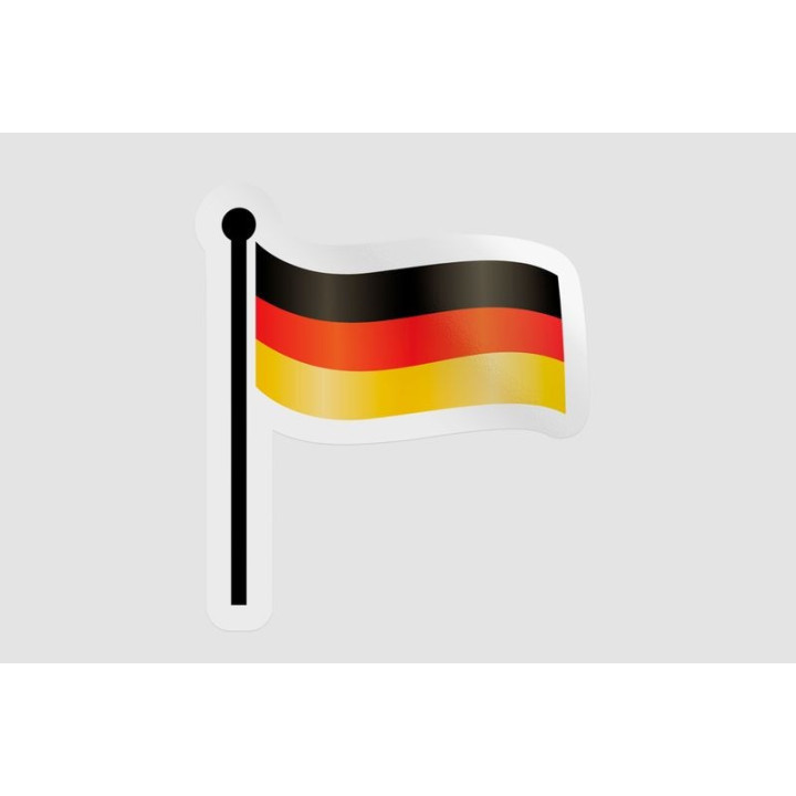 Germany Flag Waving Style 17 - DecalsHouse