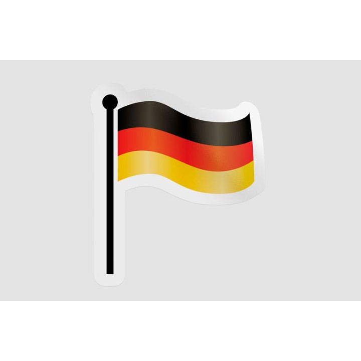 Germany Flag Waving Style 18 - DecalsHouse