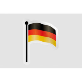 Germany Flag Waving Style 19 - DecalsHouse