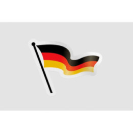 Germany Flag Waving Style 21 - DecalsHouse