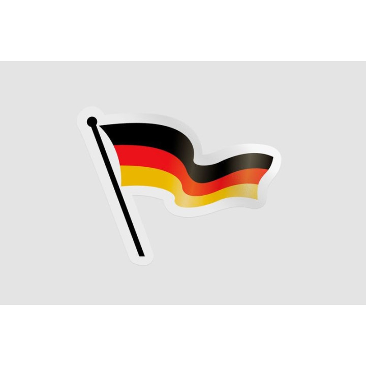 Germany Flag Waving Style 21 - DecalsHouse