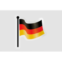 Germany Flag Waving Style 23 - DecalsHouse