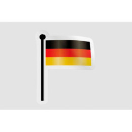Germany Flag Waving Style 25 - DecalsHouse