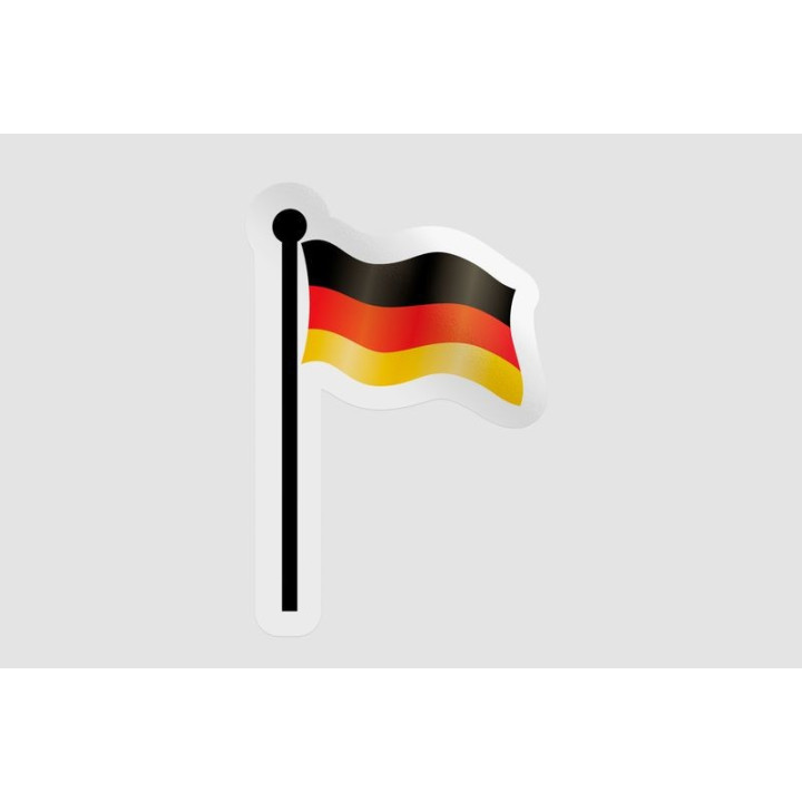 Germany Flag Waving Style 26 - DecalsHouse