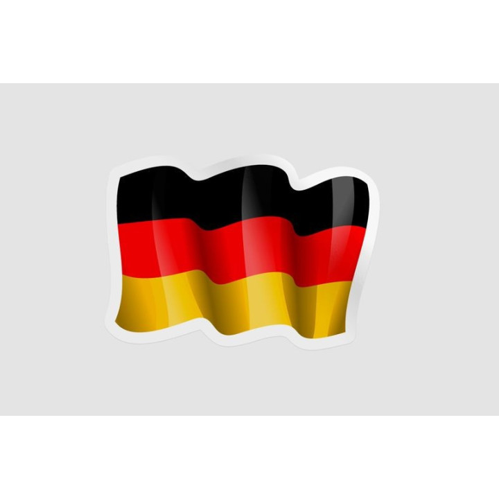 Germany Flag Waving Style 4 - DecalsHouse