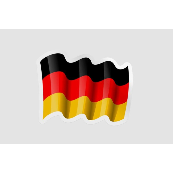 Germany Flag Waving Style 5 - DecalsHouse