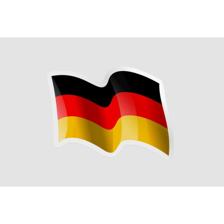 Germany Flag Waving Style 7 - DecalsHouse