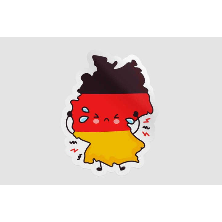 Germany Map Funny Face Style 3 - DecalsHouse