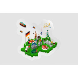 Germany Map Tourism - DecalsHouse