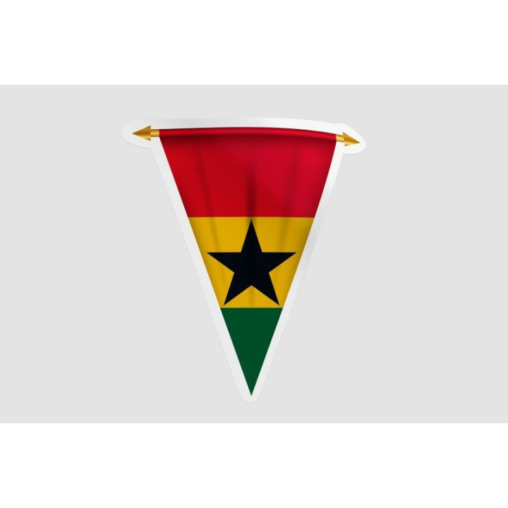 Ghana Flag Pennant Style 3 - DecalsHouse