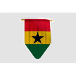 Ghana Flag Pennant Style 6 - DecalsHouse