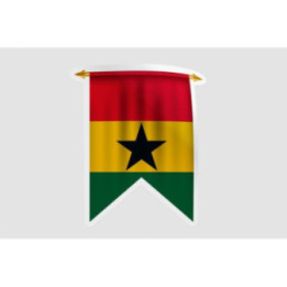 Ghana Flag Pennant Style 7 - DecalsHouse