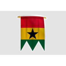 Ghana Flag Pennant Style 9 - DecalsHouse