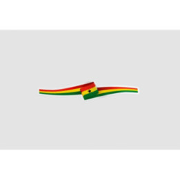 Ghana Flag Ribbon Style 3 - DecalsHouse